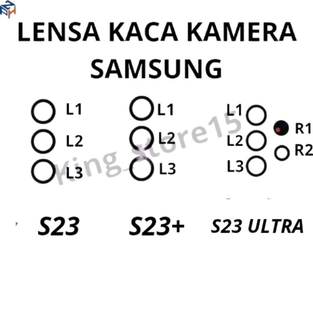 Lensa kaca kamera belakang SAMSUNG S23 / S23+ / S23 ULTRA