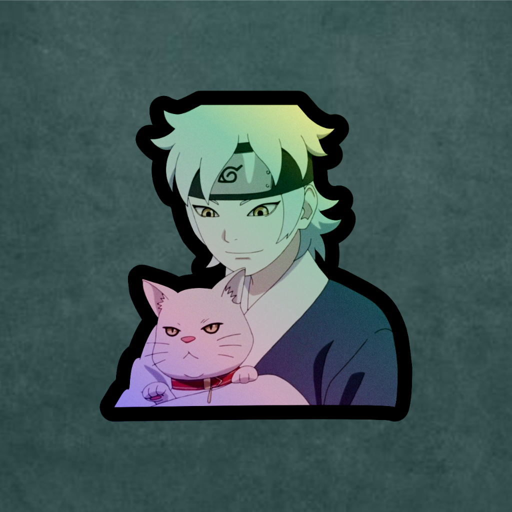 

Stiker Anime Hologram Mitsuki With Cat Boruto The Next Generation Hp dan Laptop 7 Cm