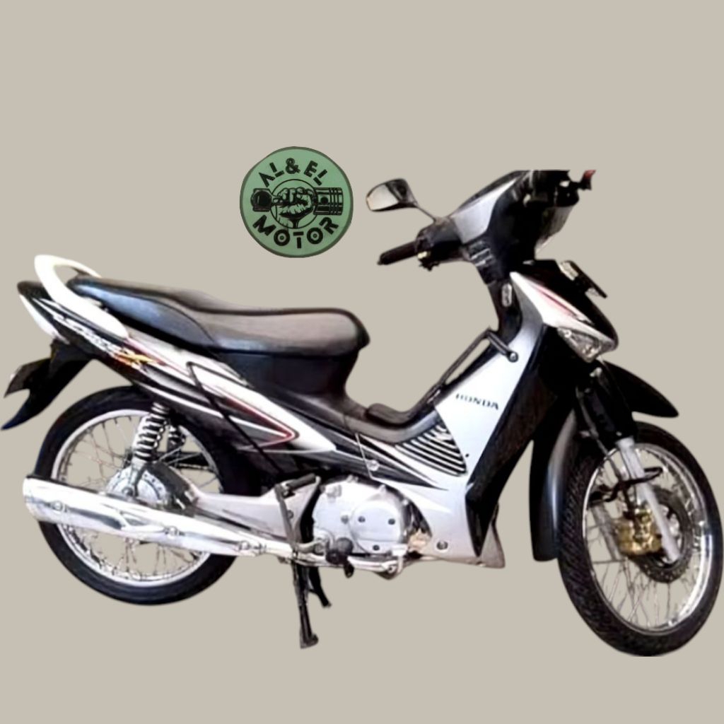 Striping Lis Les Body Motor Honda Supra X 125 D 2006 Standar Hitam Silver