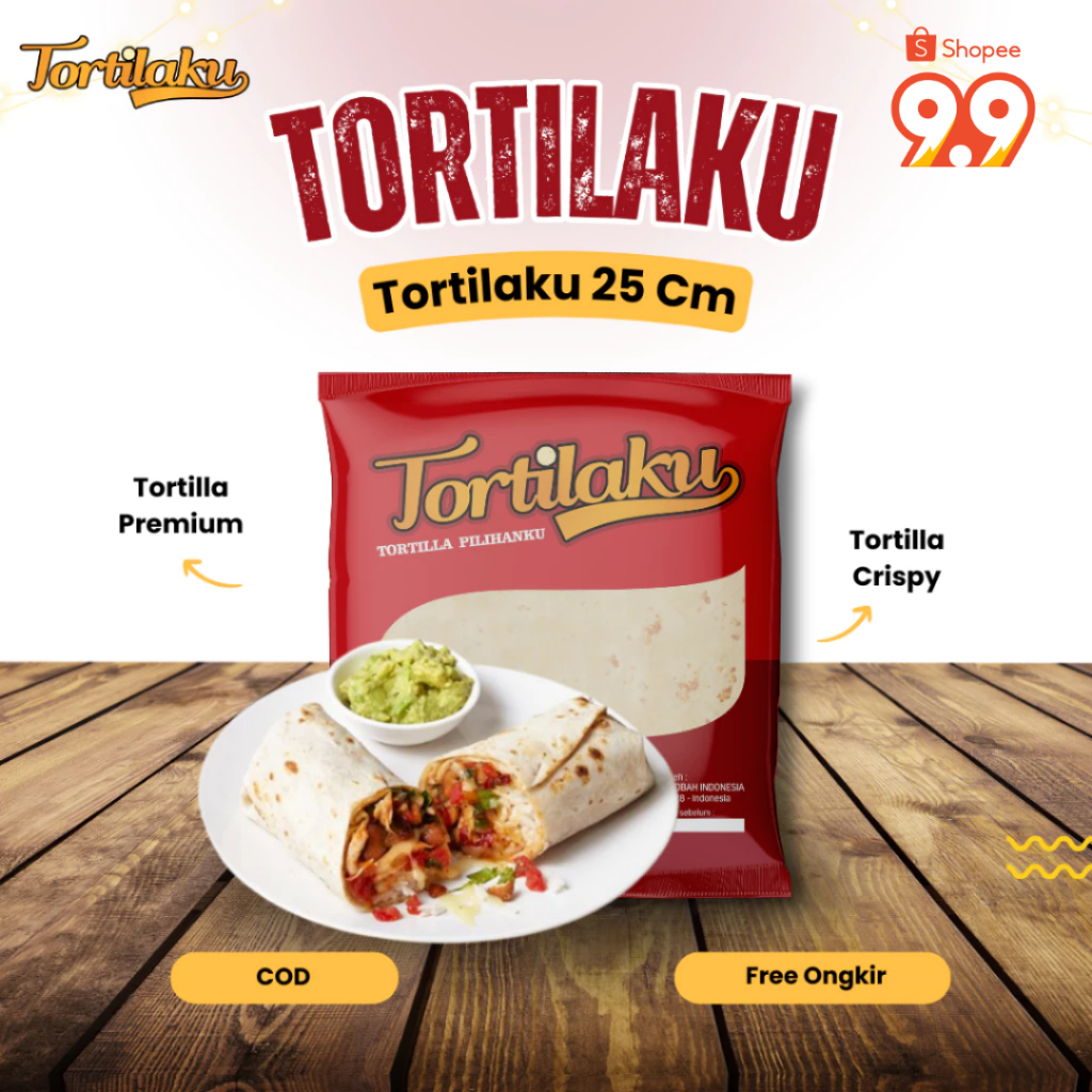 

TORTILAKU PREMIUM 25 cm isi 20 Pcs | Kulit Kebab Kualitas Premium, Kulit Tortilla Frozen Food