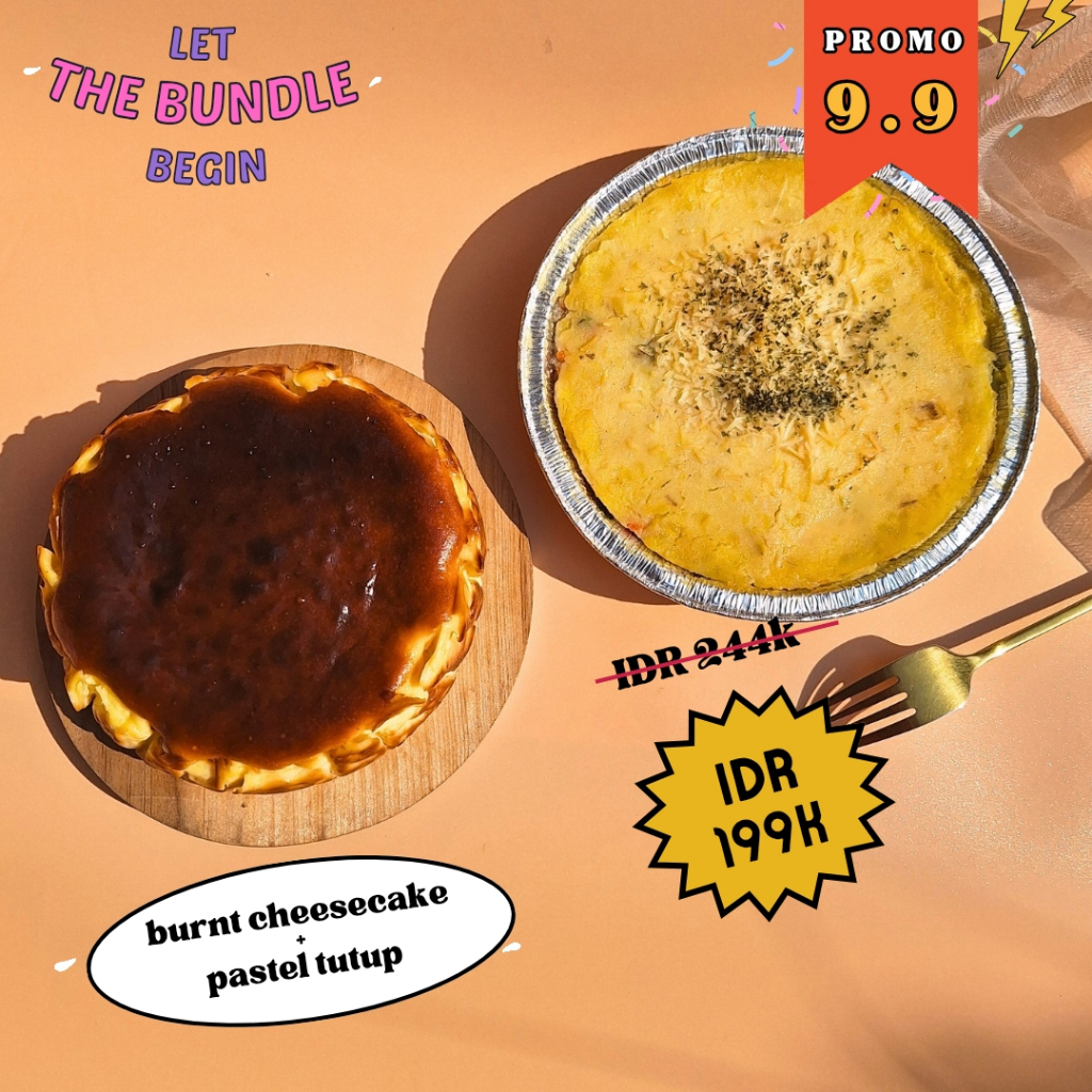 

Kue Oy Bundle Promo - Burnt Cheesecake & Pastel Tutup - Birthday Cake Hampers Ulangtahun
