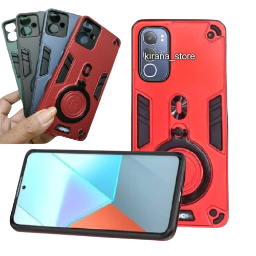 Case Hp Untuk VIVO Y19S Hard Case Robot Kickstand Casing Ring Pro stand Holder