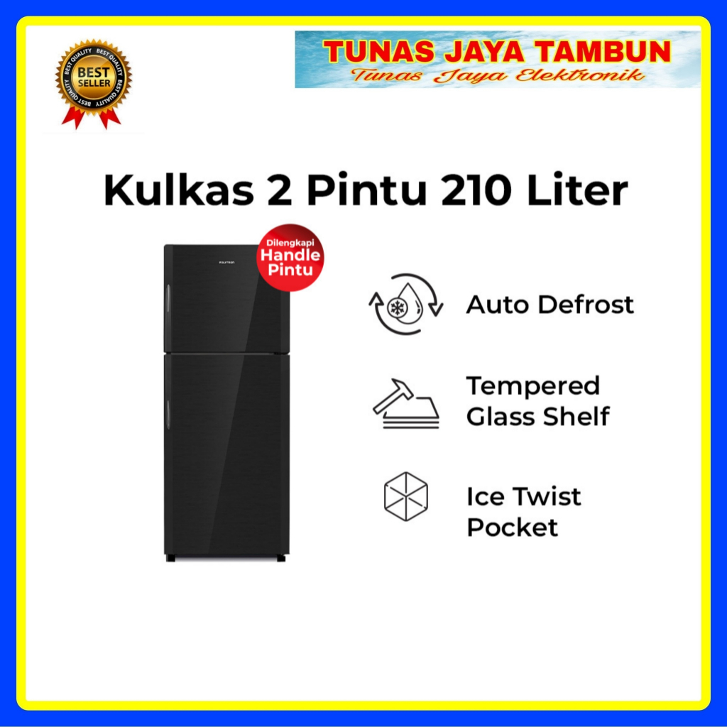 KULKAS POLYTRON PRM 21 DMY / KULKAS POLYTRON 2 PINTU 210 LITER / POLYTRON PRM-21DMY