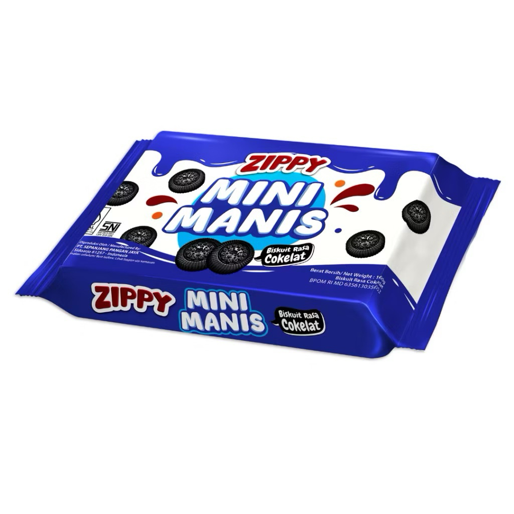 

Family pack Zippy Biskuit Minimanis Rasa Cokelat 100 Gr
