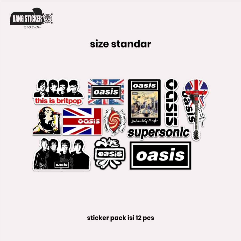 STICKER PACK OASIS ISI 12PCS - PREMIUM STICKER - WATERPROOF