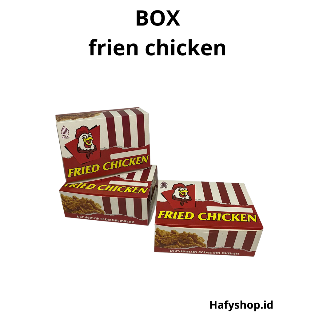 

BOX FRIEND CHICKEN IVORY PREMIUM JUMBO ISI 100PCS 16X11 KEMASAN BOX FRIED CHICKEN