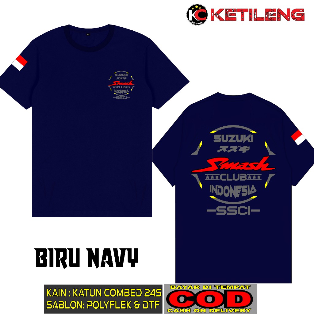 KAOS SUZUKI SMASH SSCI M4 BAHAN COTTON COMBED 24S TEBAL ADEM BISA COD KAOS DISTRO KAOS KEREN