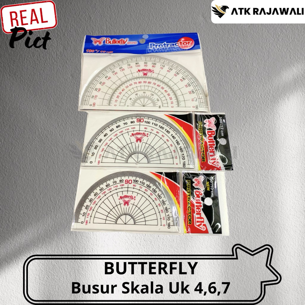 

(12 Pcs) Busur Butterfly 180 Derajat 1 Lusin