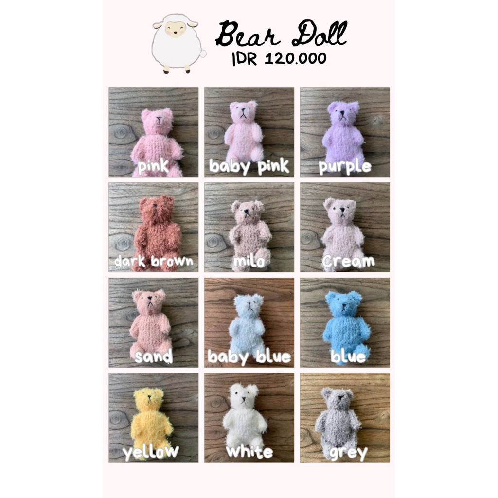 bear doll newborn photography props
