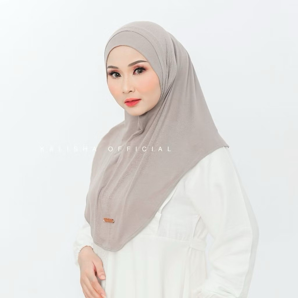 Jilbab Instan Kaos Rayon ukuran M Hijab Kaos  Bergo Rayon Vanya By IKMAL