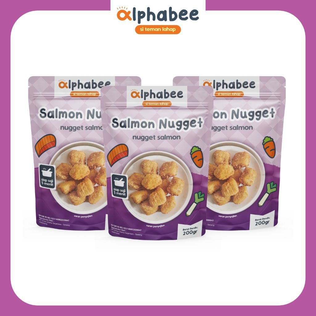 

(ISI 3) ALPHABE Salmon Nugget 100gr | Frozen Food | Camilan Sehat