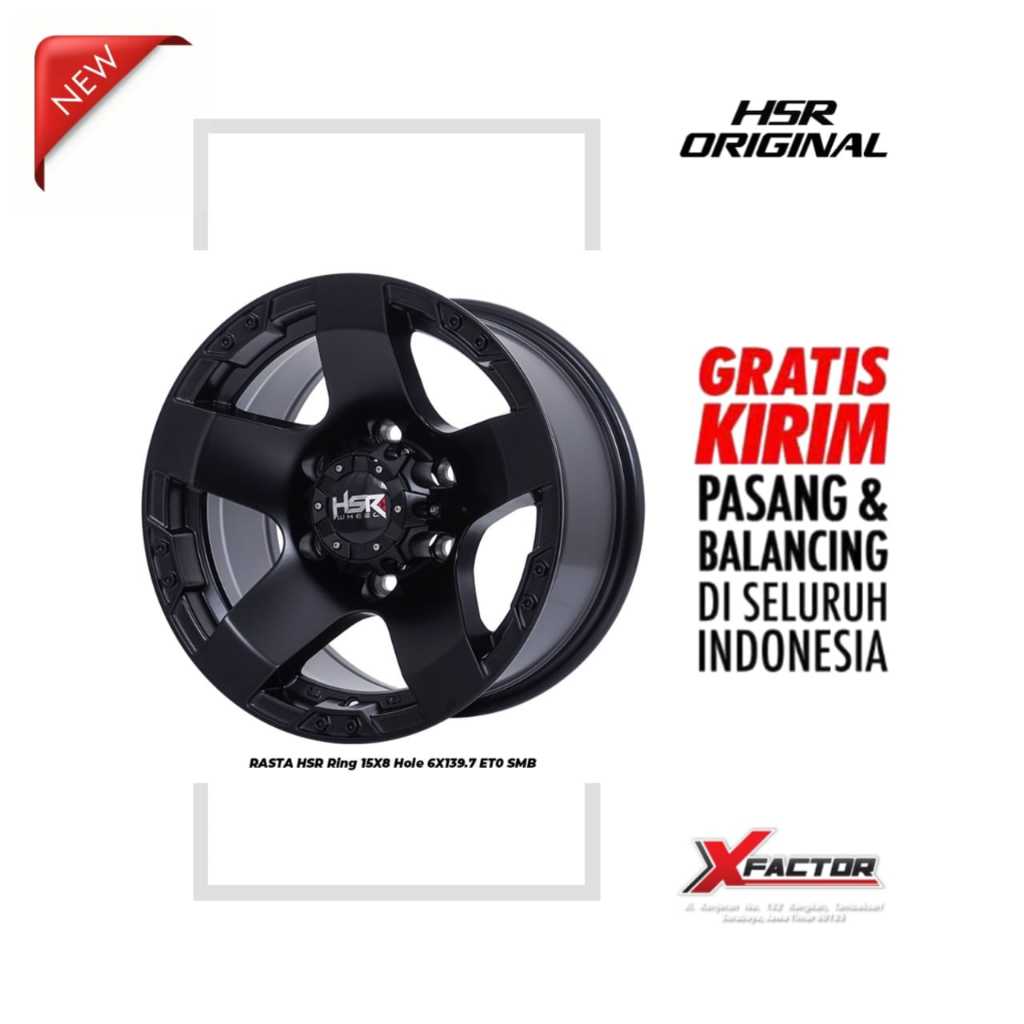 VELG R15 HSR RASTA HSR R15X8 H6X139,7 ET0 SMB