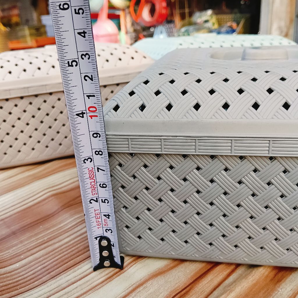 DAPAT 12 KOTAK wakul anyam / kotak nasi anyaman plastik / wadah berkatan / wakul keranjang berkatan