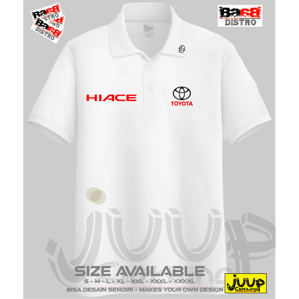 KAOS POLO - BAJU KERAH - POLO SHIRT TOYOTA HIACE BEST QUALITY