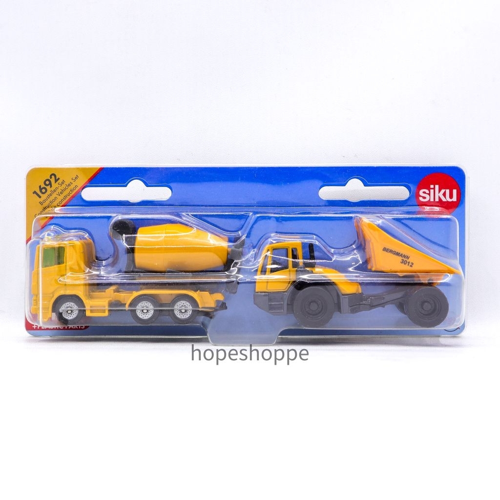 Siku Long 1692 Construction Vehicles Set Original Diecast Mobil Truk Konstruksi
