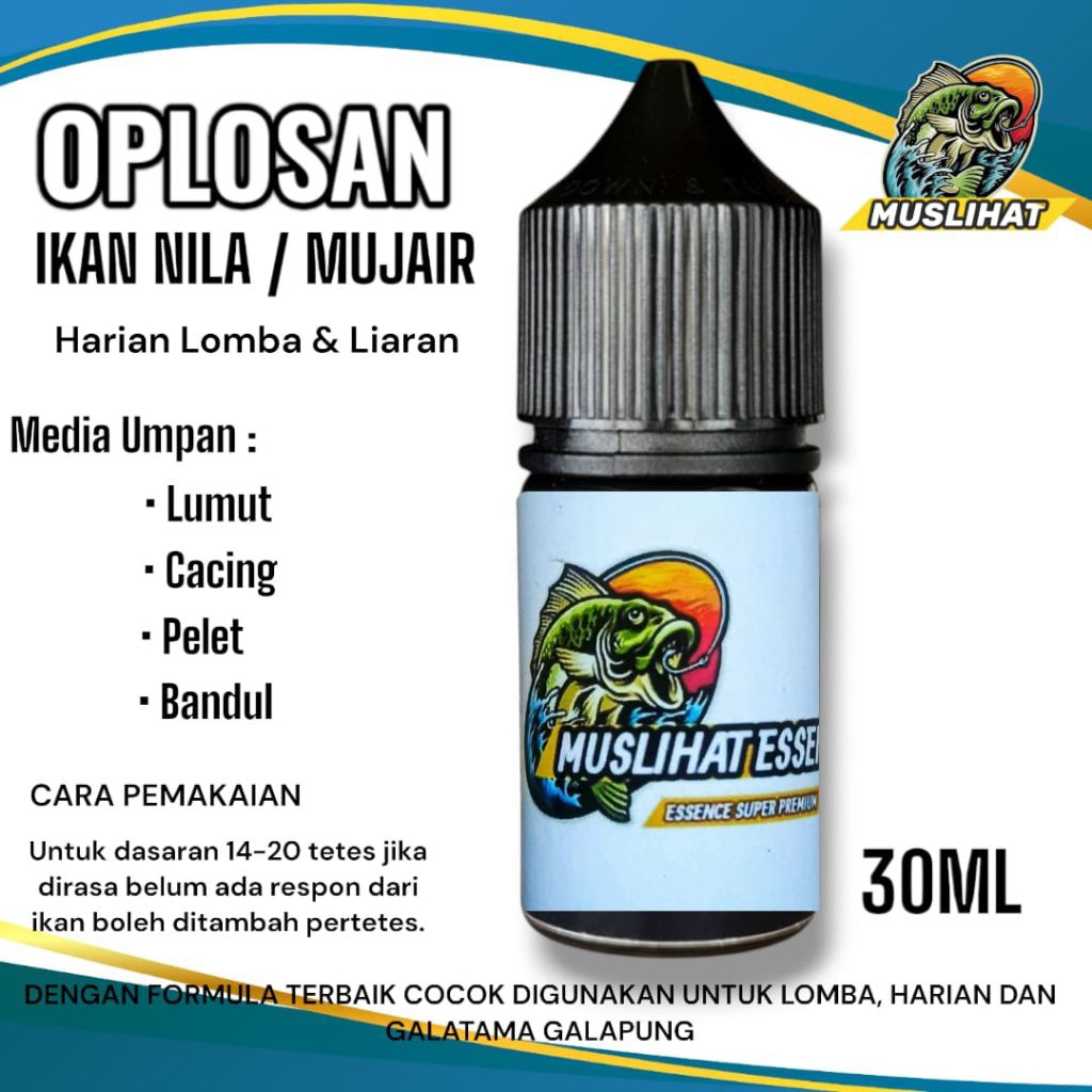 Essen Muslihat  ikan nila/mujair media lumut paling ampuh essen ikan nila cacing essen ikan liar nil