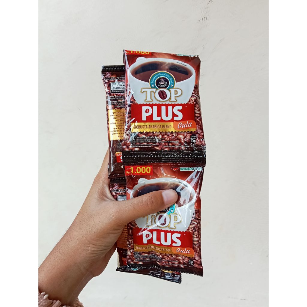 

(1 renceng) Kopi TOP Plus Gula 18gr – Robusta Arabica Blend