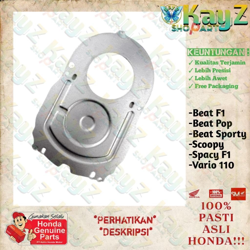 Plate Seng Left Cover CVT Beat Scoopy Spacy Vario 110 Original 11342KZL930