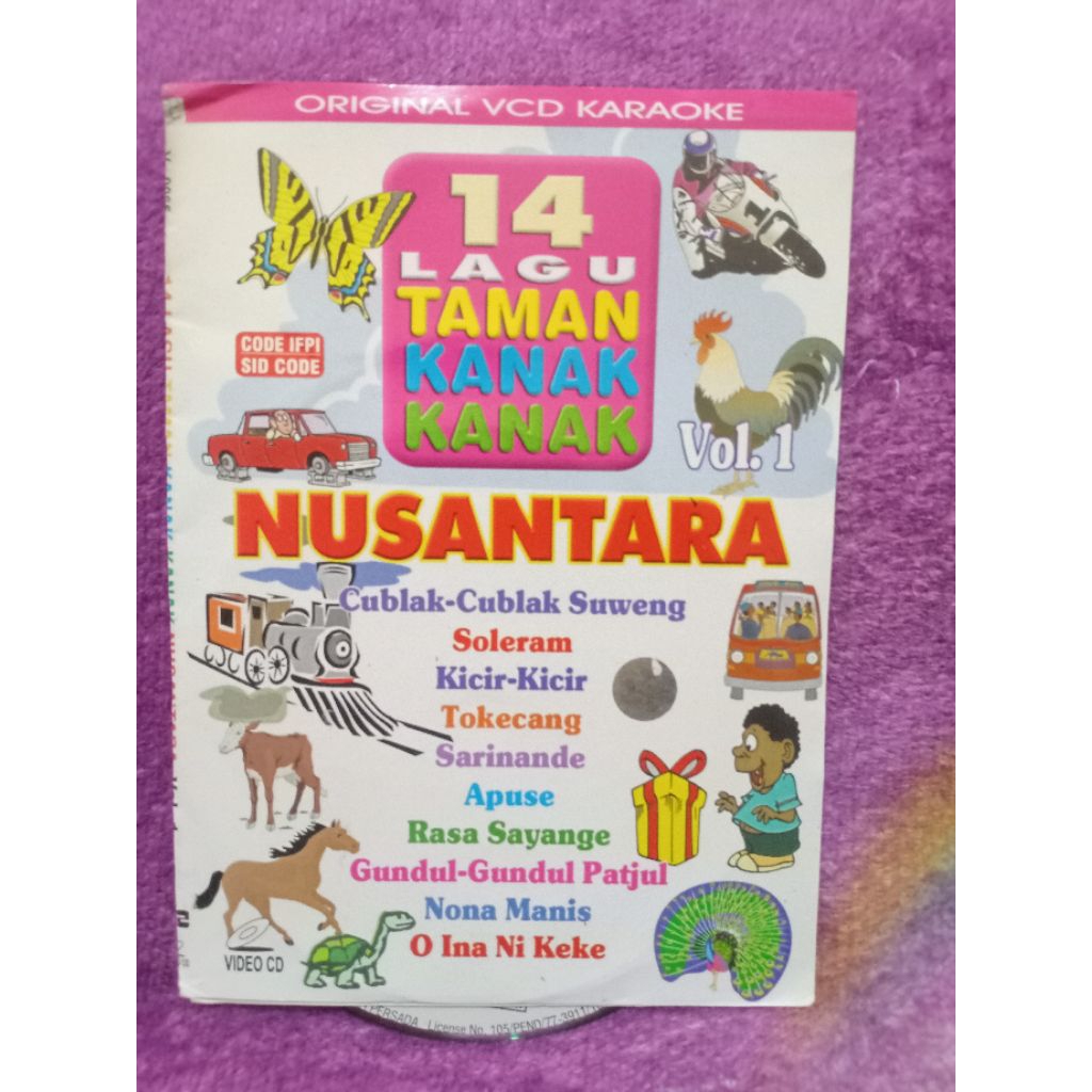 VCD 14 LAGU TAMAN ANAK-ANAK NUSANTARA VOL 1