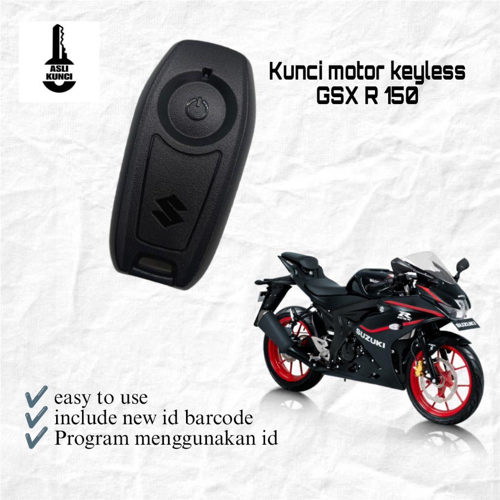 Remot keyless Suzuki GSX 150. kunci keyless GSX R 150. Remot motor GSX original model.