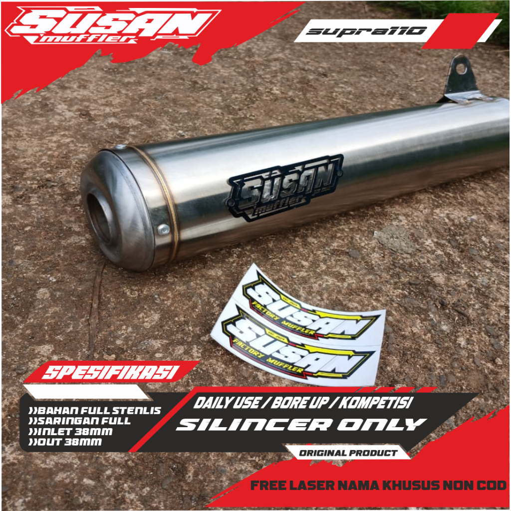 Silincer knalpot standar racing supra110 win Supra x 125 fi PNP Astrea grand Supra fit Supra x c70 o