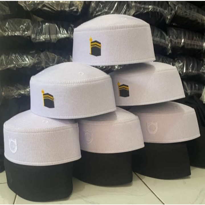 Peci Kopiah Malaysia Terompah Logo Ka'bah Bordir & Lafadz Ekslusif