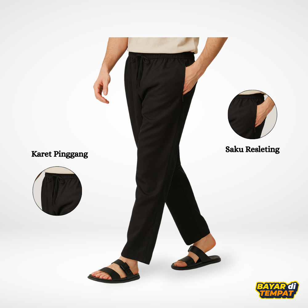 Celana Sirwal Polos Celana Kain Celana Sirwal Cingkrang Pria Bahan Katun Micro Nyaman untuk Ngaji & 