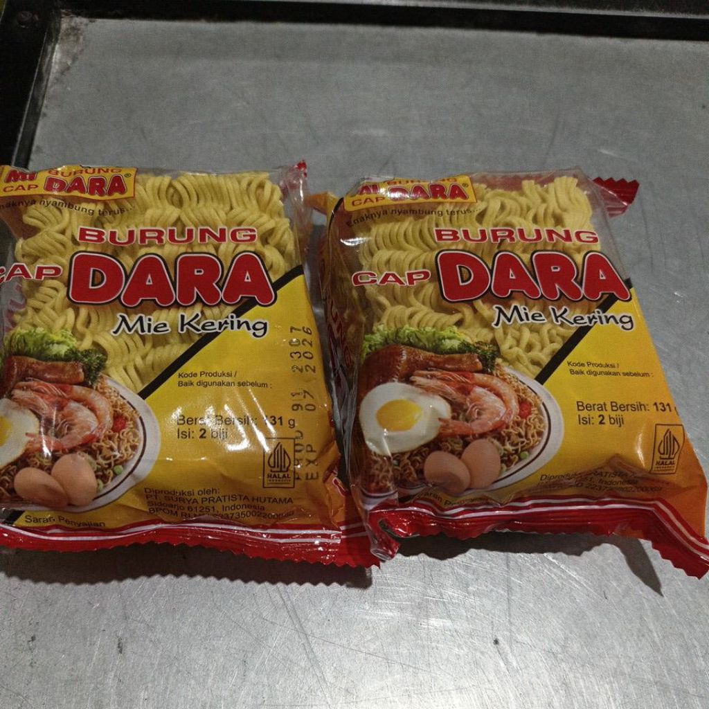 

Mie Burung Dara Mie Kering Isi 2biji 131g