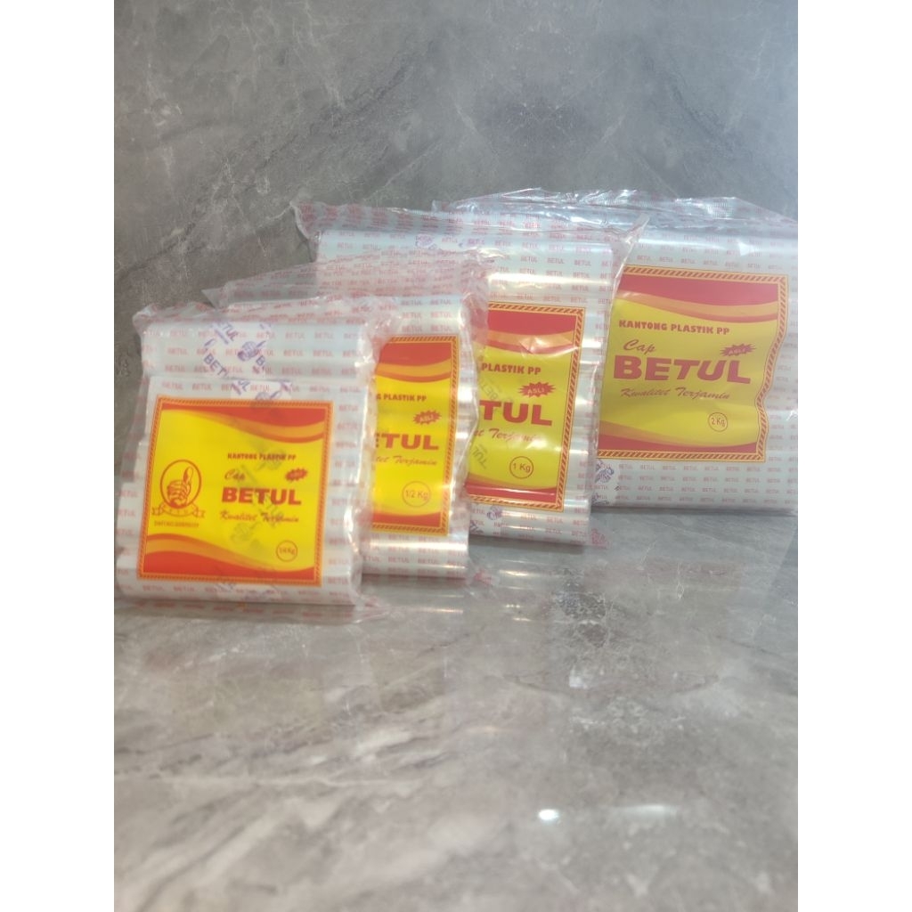 [1 PACK ] KANTONG PLASTIK PP/PLASTIK TEBAL MERK BETUL/PLASTIK KILOAN
