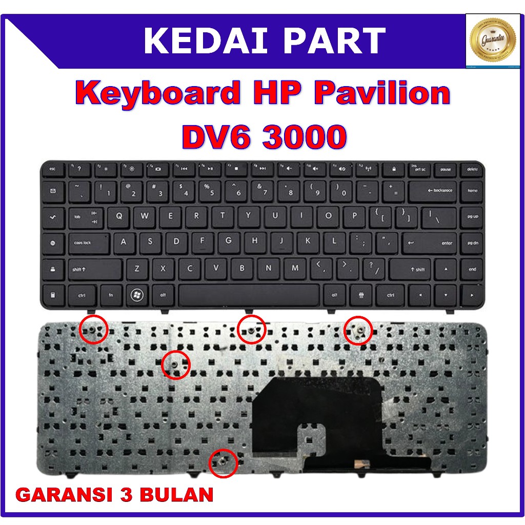 Keyboard HP Pavilion DV6-3000 DV6-3181NR DV6-3181NR DV6-4000 DV6-4053CA DV6-4053cCA DV6-4051NR