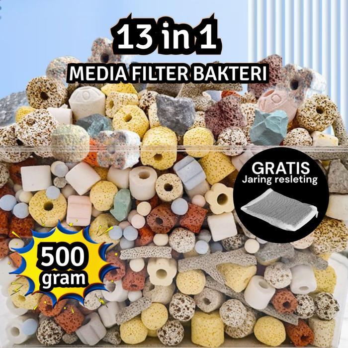 13 in 1 Media Filter Bakteri Aquarium Kolam 500Gr