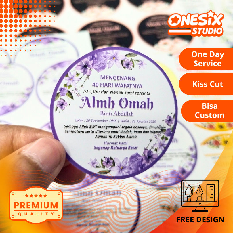 

8-10 Stiker Tahlil Haul Mengenang Wafatnya 40 100 1000 Hari Tahlilan Pengajian Sticker