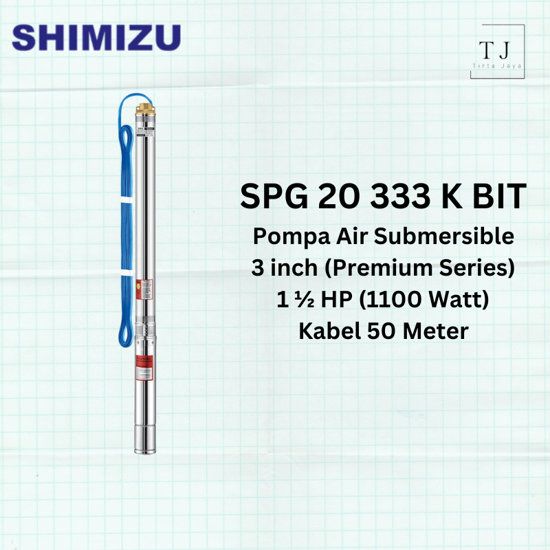 Pompa Air Submersible SHIMIZU SPG 20 333 K BIT 1,5 HP Kabel Pompa Sible Pompa Satelit