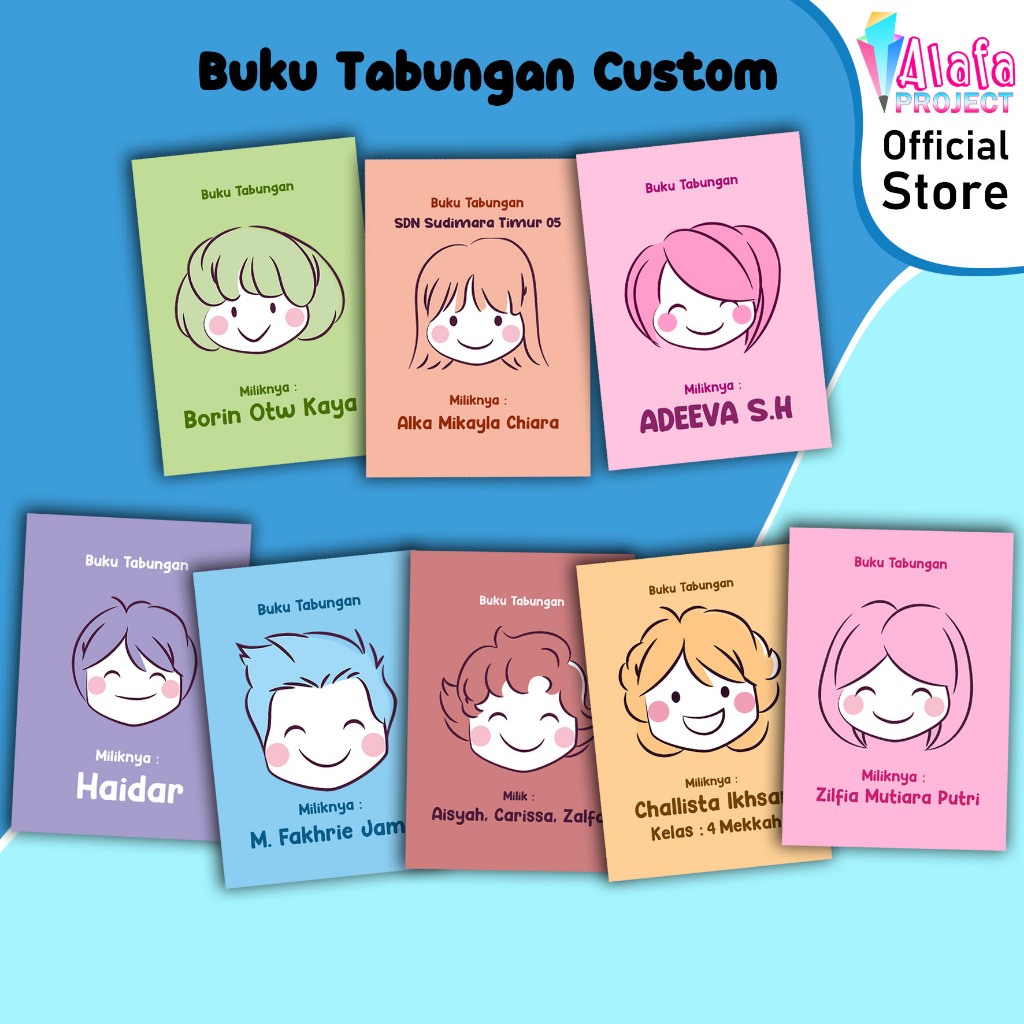 

alafaproject Buku Tabungan Anak Custom 007-014