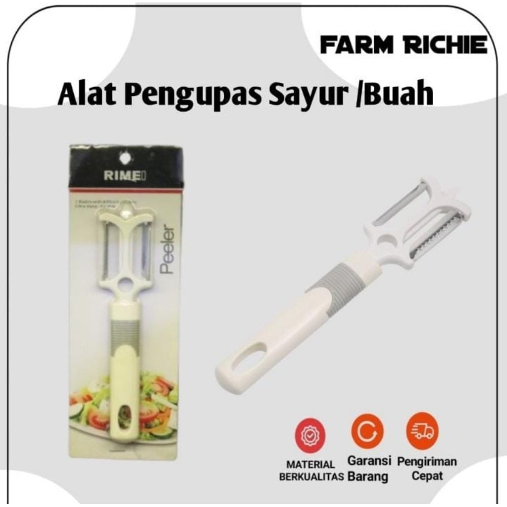 Rimei Peeler 2 Pisau Stainless Steel Ultra Shape Durable Buah & Sayur