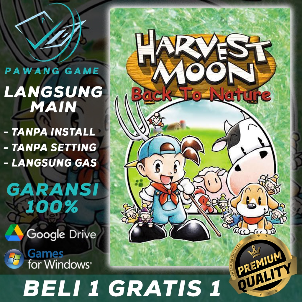 Harvest Moon Back To Nature BAHASA INDONESIA | SUDAH TERMASUK CHEAT | Untuk PC / Laptop