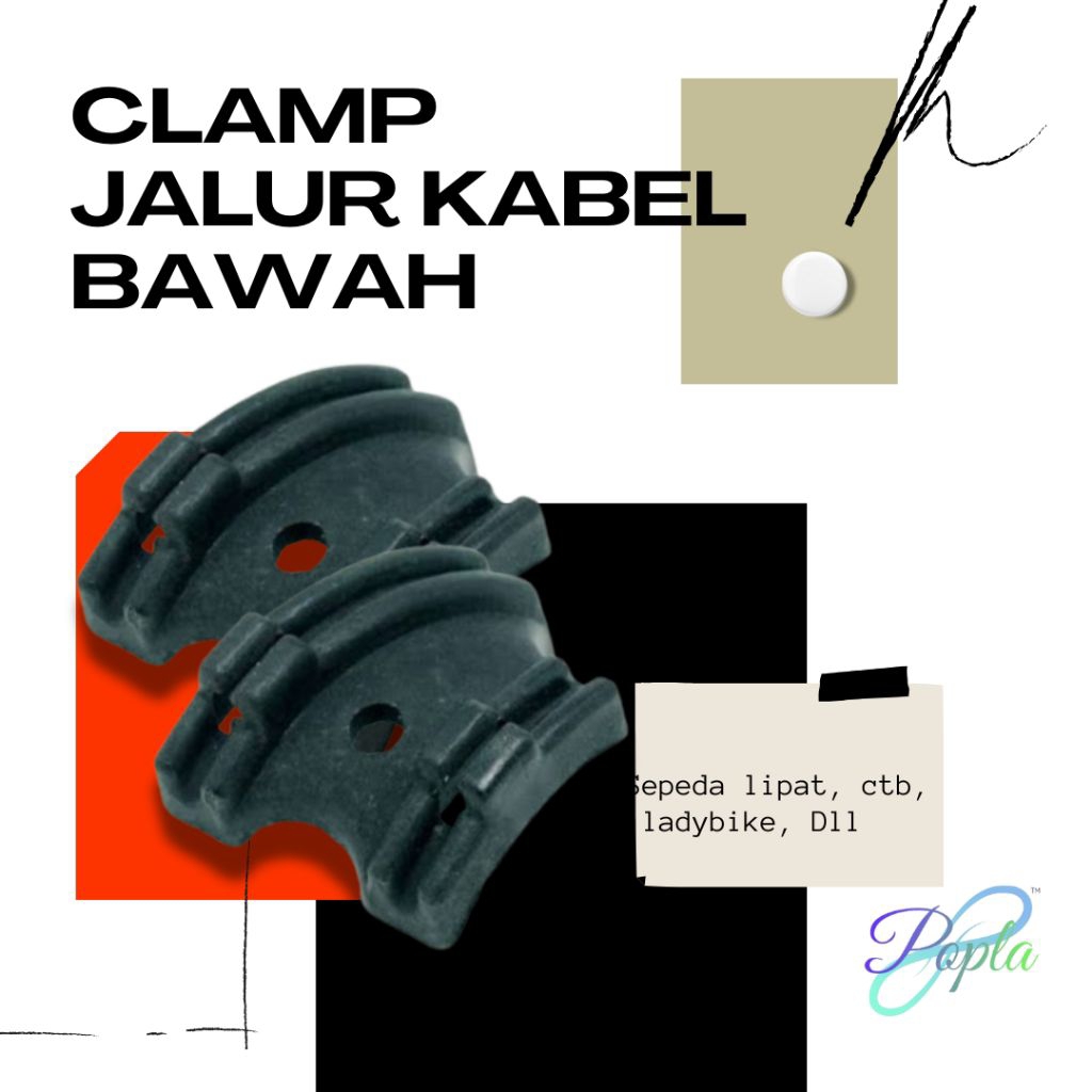 clamp jalur kabel bawah sepeda mtb federal bmx lipat