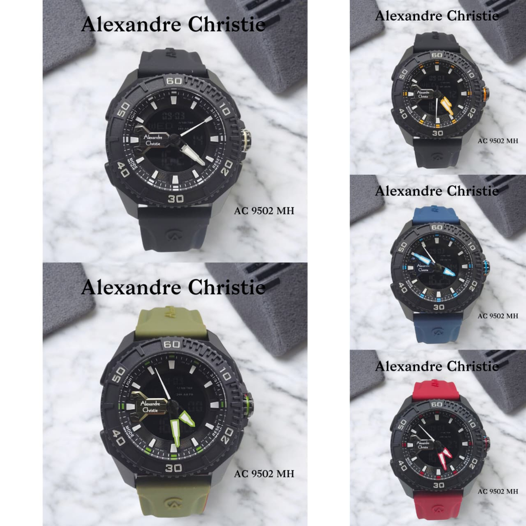 Jam Pria Digital / Analog Alexandre Christie AC9502 AC 9502 ORIGINAL  Garansi Resmi