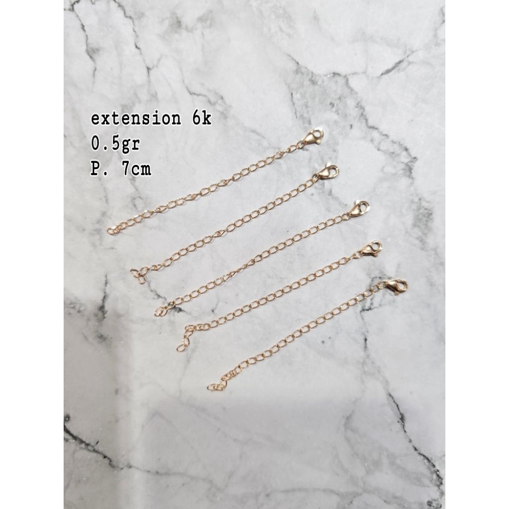 Extension emas kalung gelang rosegold