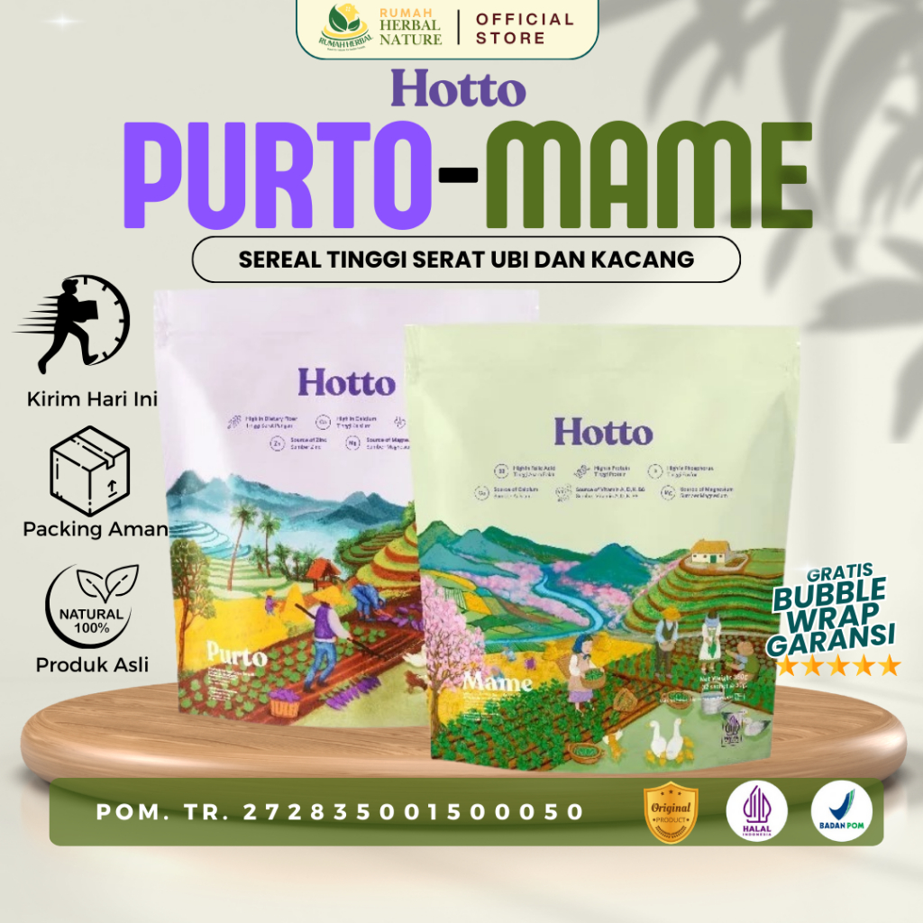 

PROMO 2 BOX Hotto Purto Edamame Multigrain High Fiber | Hotto Mame Fiber Multigrain High Nutrient
