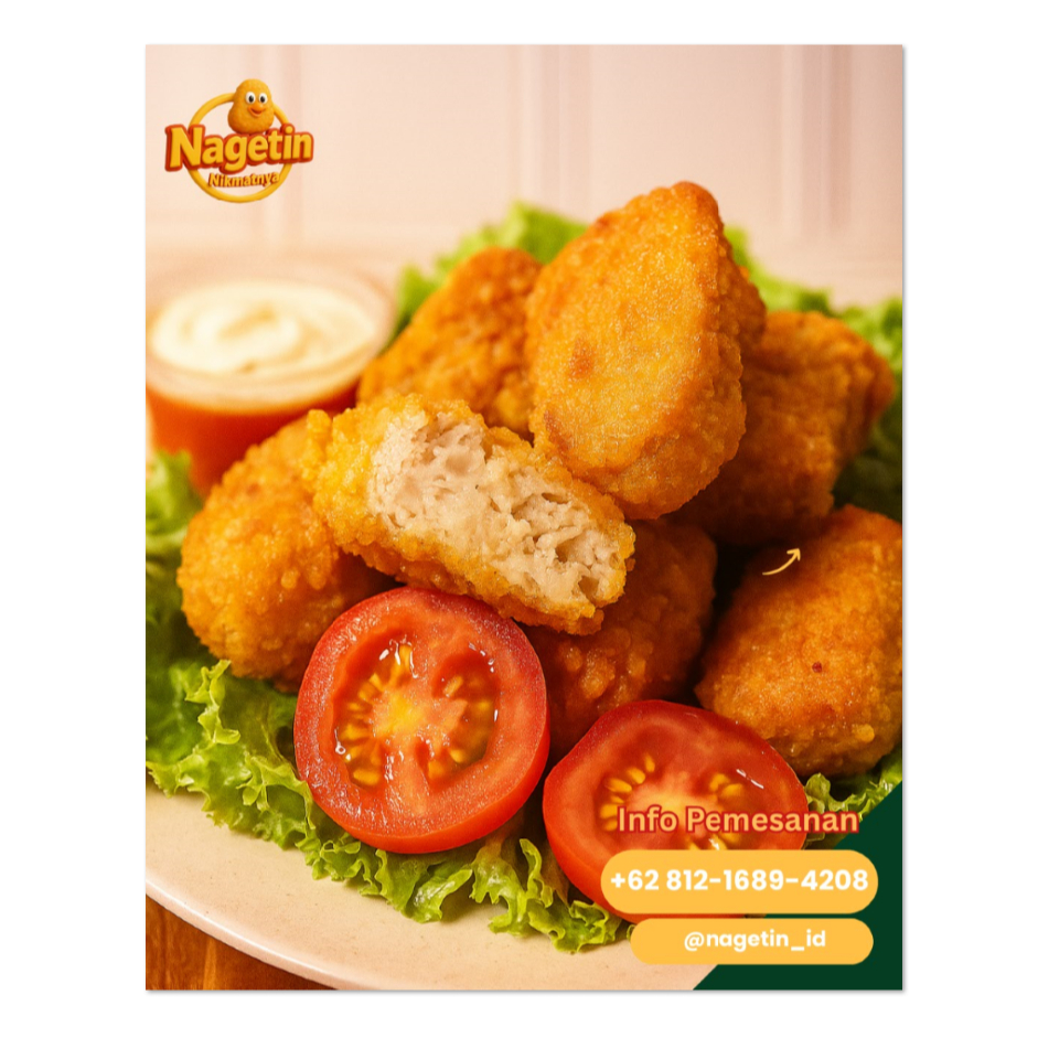 Nugget Ayam Surabaya Homemade Sehat 80% Dada Ayam – Frozen Food Anak Premium – Kirim Cepat Surabaya