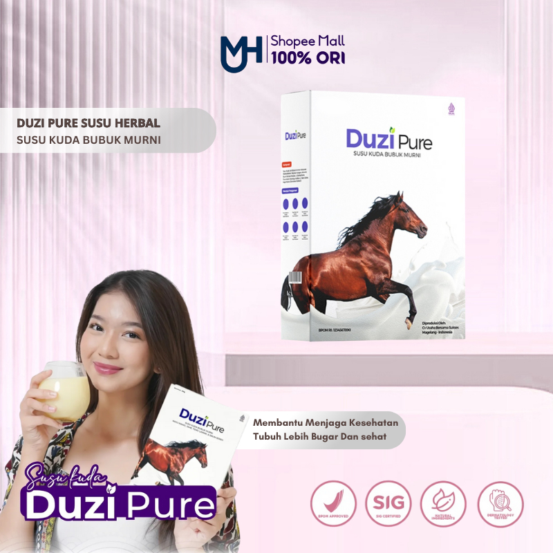 

Duzi Pure - Susu Kuda Murni Asam Urat -Tulang & Nyeri Sendi 1 Box 200 Gr