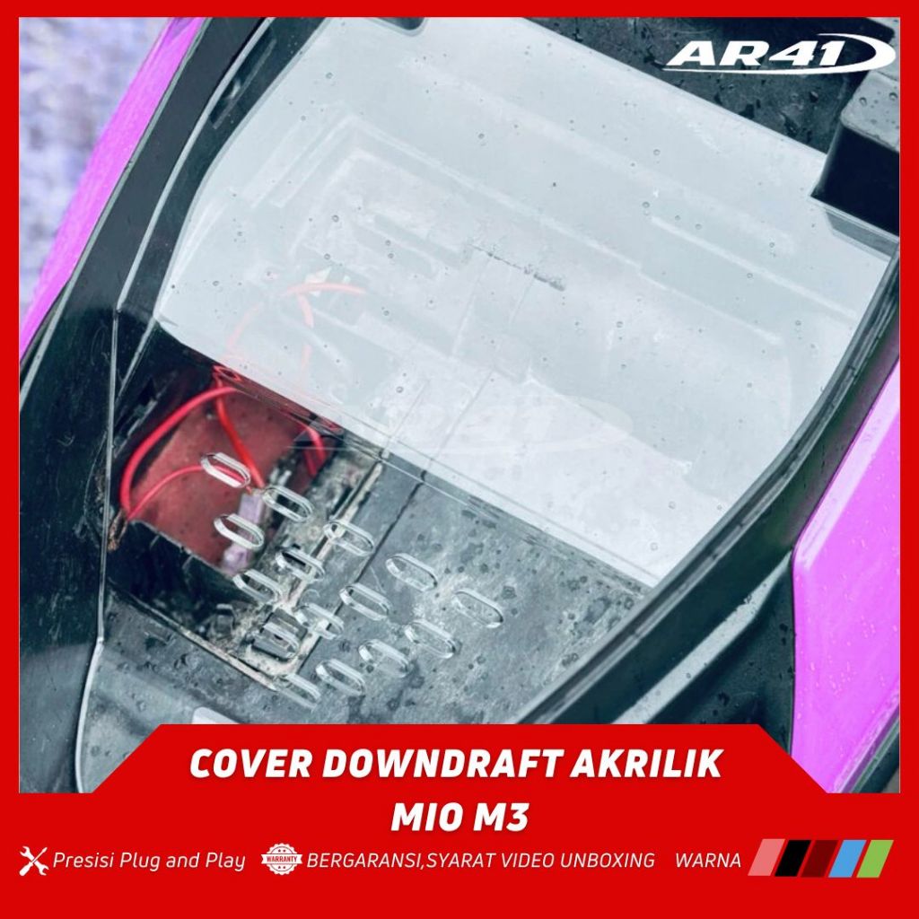 COVER SEKAT BAGASI DOWNDRAFT mio m3. 5MM, sekat bagasi akrilik downdraft mio m3, tutup bagasi akrili