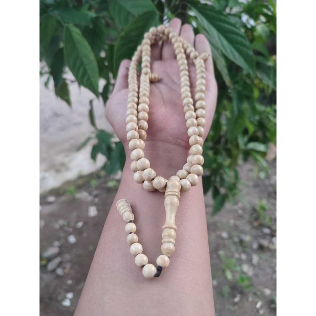 Tasbih Muslim Akar Bahar Putih 8mm