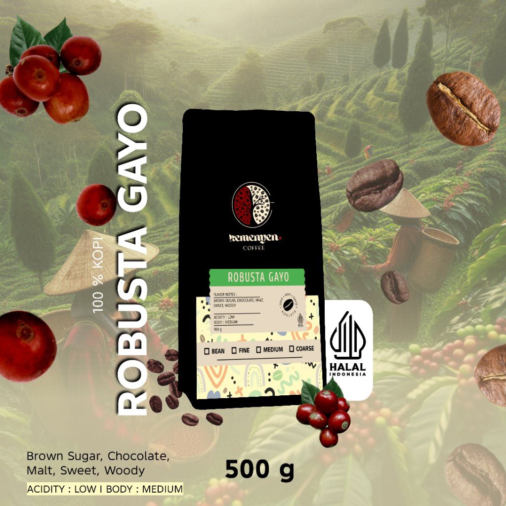 

KEMENYEN Kopi Robusta Gayo 500 gr