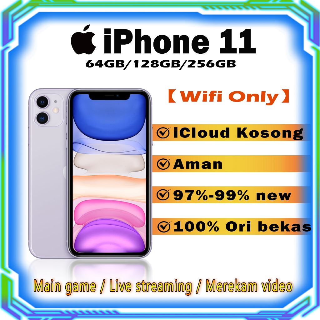 iPhone 11 128GB Second Original Mulus Cuci Gudang Harga Rugi Hemat untuk Mahasiswa Hp Cadangan