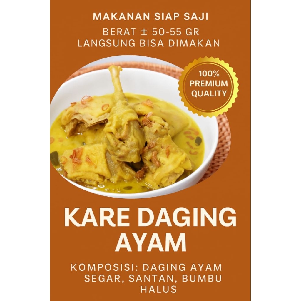 

kare ayam Siap saji bisa langsung dimakan (full daging) +-55gr