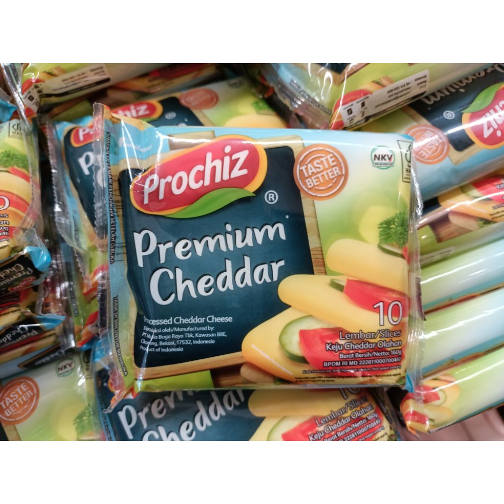 

Keju Slice Prochiz Premium Cheddar Keju Lapis Iris Olahan Isi 10 Lembar