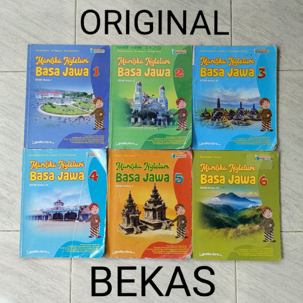 ( BUKU BEKAS ) ( ORIGINAL ) MARDIKA NGLELURI BASA BAHASA JAWA JAWI KELAS 1 2 3 4 5 6 - I II III IV V