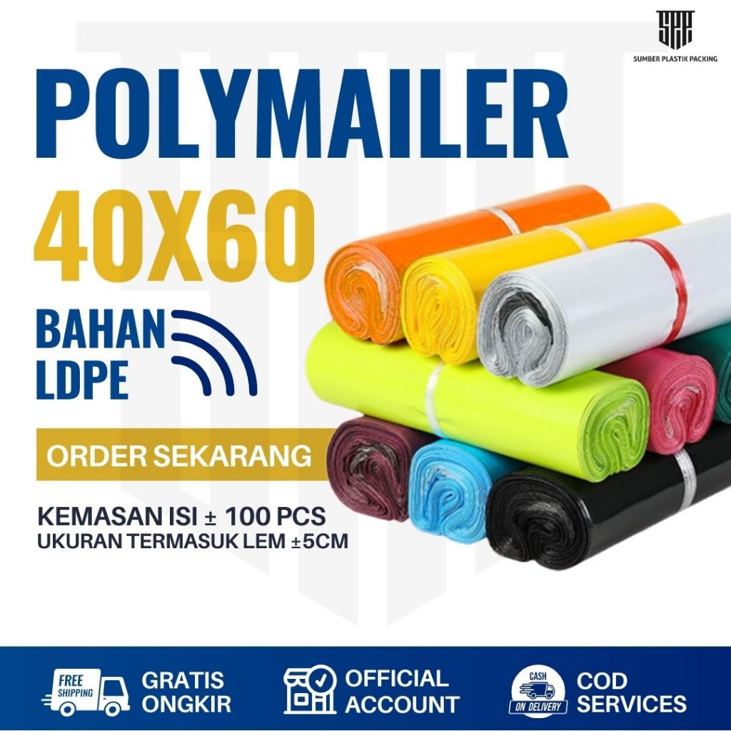 

[50 PCS] 40X60 PLASTIK PACKING POLYMAILER PLASTIK PACKING ONLINE PLASTIK AMPLOP